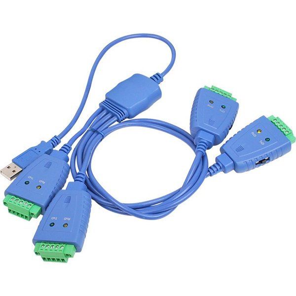 Siig 4-Port Industrial Usb To Rs-422/485 Serial Adapter Cable w/ 3Kv ID-SC0D11-S1
